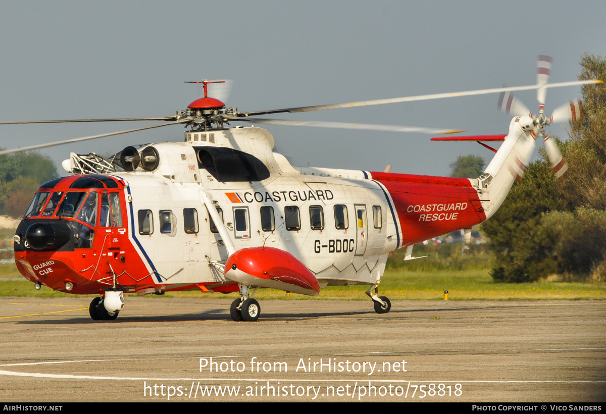 Aircraft Photo of G-BDOC | Sikorsky S-61N | Kustwacht - Netherlands Coastguard | AirHistory.net #758818