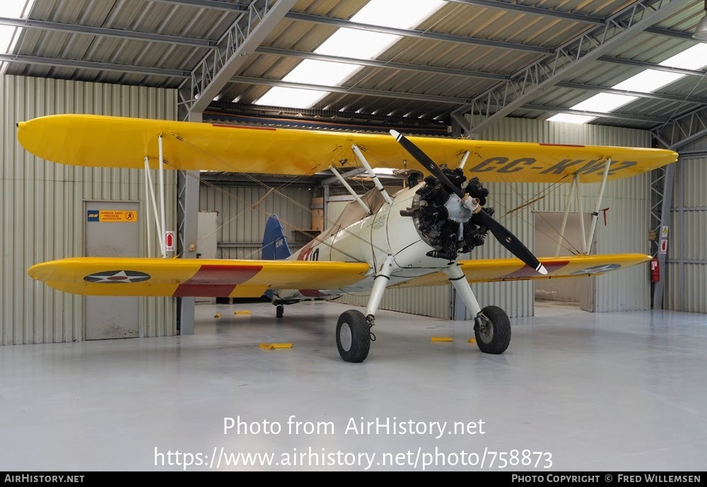 Aircraft Photo of CC-KWZ / 140 | Stearman PT-17 Kaydet (A75N1) | USA - Navy | AirHistory.net #758873