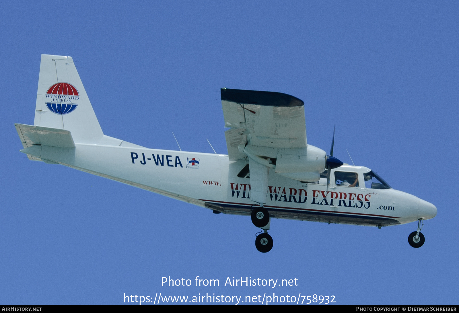 Aircraft Photo of PJ-WEA | Britten-Norman BN-2A-8 Islander | Windward Express Airways | AirHistory.net #758932