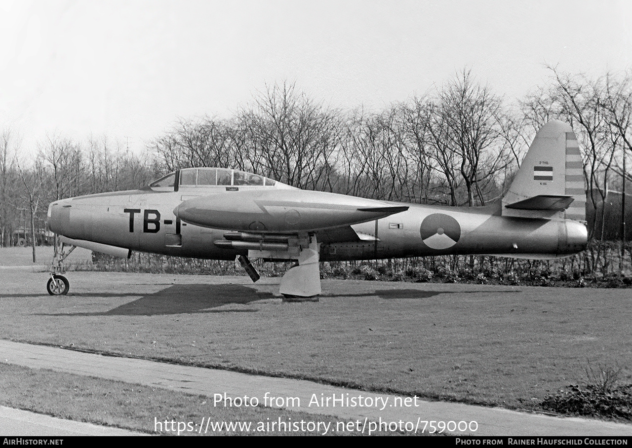 Aircraft Photo of K-65 | Republic F-84G Thunderjet | Netherlands - Air Force | AirHistory.net #759000