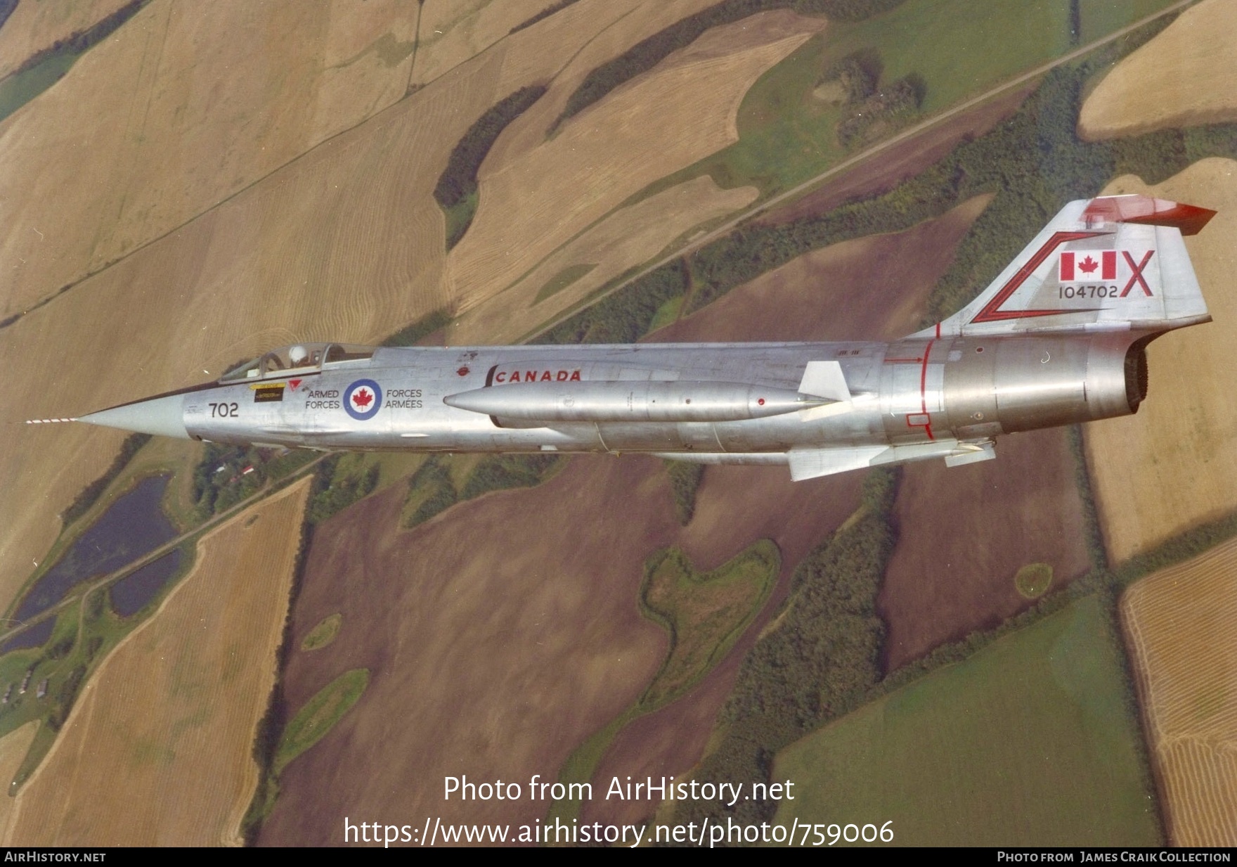 Aircraft Photo of 104702 | Lockheed CF-104D Starfighter Mk.1 | Canada - Air Force | AirHistory.net #759006