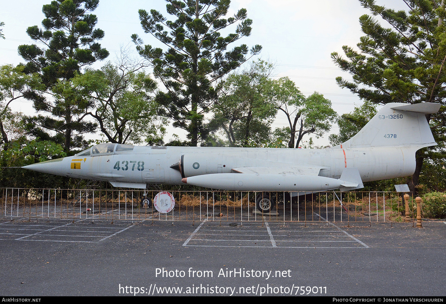 Aircraft Photo of 4378 / 63-13260 | Lockheed F-104G Starfighter | Taiwan - Air Force | AirHistory.net #759011