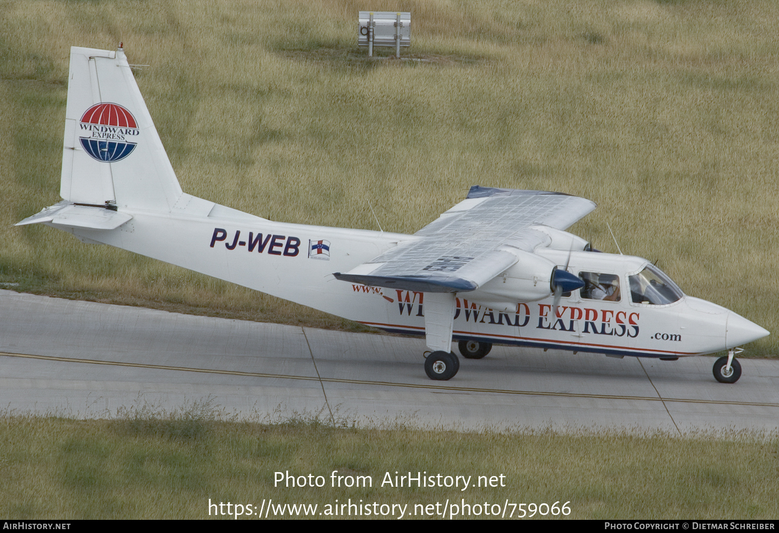 Aircraft Photo of PJ-WEB | Britten-Norman BN-2B-20 Islander | Windward Express Airways | AirHistory.net #759066