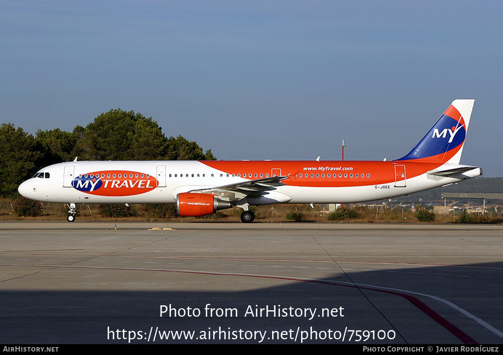 Aircraft Photo of G-JOEE | Airbus A321-211 | MyTravel Airways | AirHistory.net #759100