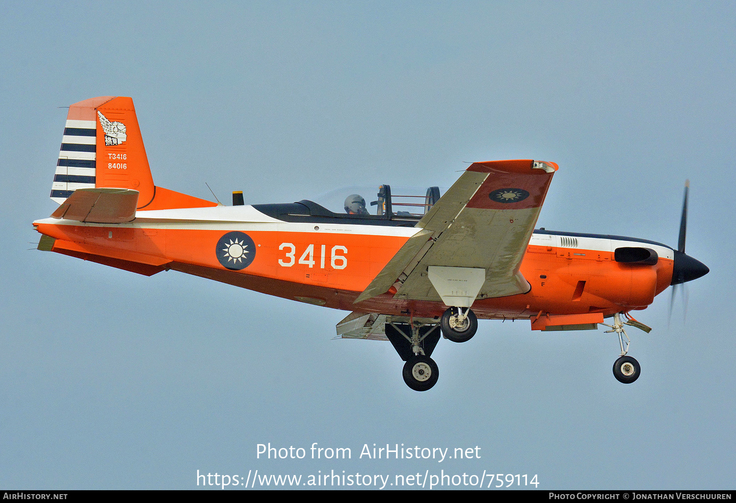 Aircraft Photo of T-3416 / 3416 | Beech T-34C-1 Turbo Mentor | Taiwan - Air Force | AirHistory.net #759114