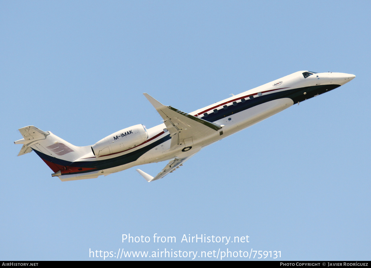 Aircraft Photo of M-IMAK | Embraer Legacy 650 (EMB-135BJ) | Areti International | AirHistory.net #759131