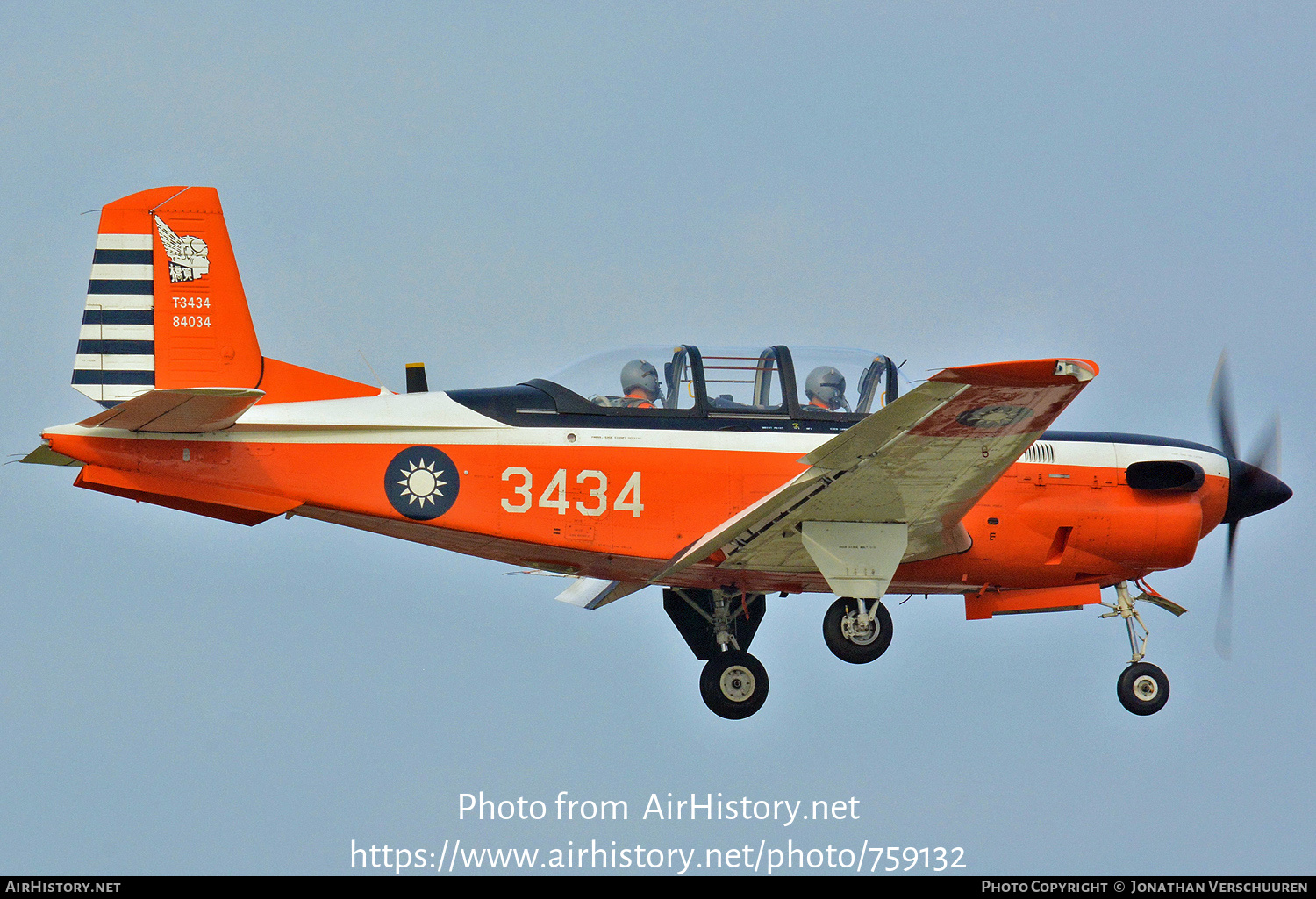 Aircraft Photo of T-3434 / 3434 | Beech T-34C-1 Turbo Mentor | Taiwan - Air Force | AirHistory.net #759132