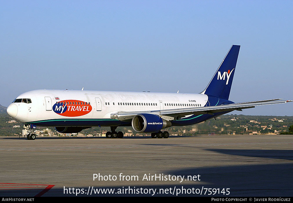 Aircraft Photo of G-DIMB | Boeing 767-31K/ER | MyTravel Airways | AirHistory.net #759145