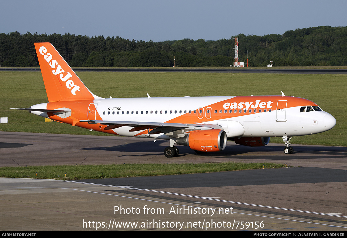 Aircraft Photo of G-EZDD | Airbus A319-111 | EasyJet | AirHistory.net #759156