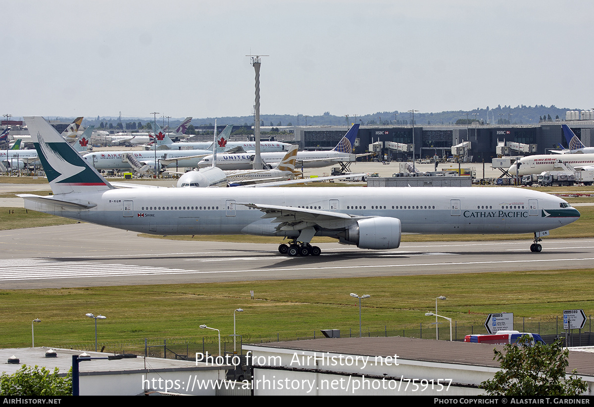 Aircraft Photo of B-KQM | Boeing 777-367/ER | Cathay Pacific Airways | AirHistory.net #759157