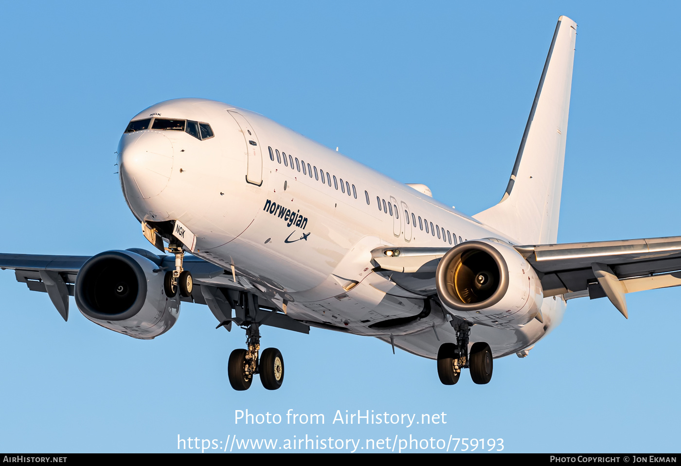 Aircraft Photo of LN-NGK | Boeing 737-8JP | Norwegian | AirHistory.net #759193