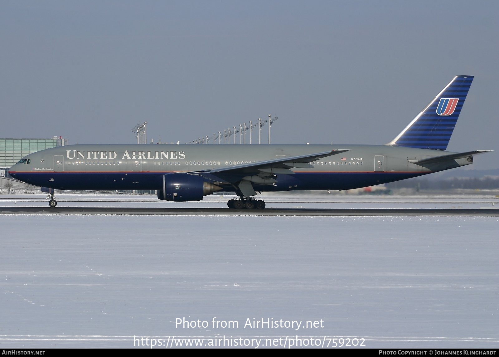 Aircraft Photo of N773UA | Boeing 777-222 | United Airlines | AirHistory.net #759202