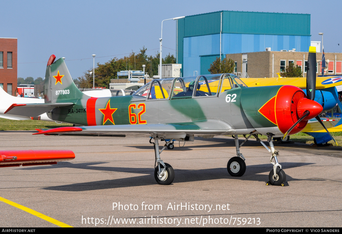 Aircraft Photo of RA-3411K | Yakovlev Yak-52 | Soviet Union - Air Force | AirHistory.net #759213