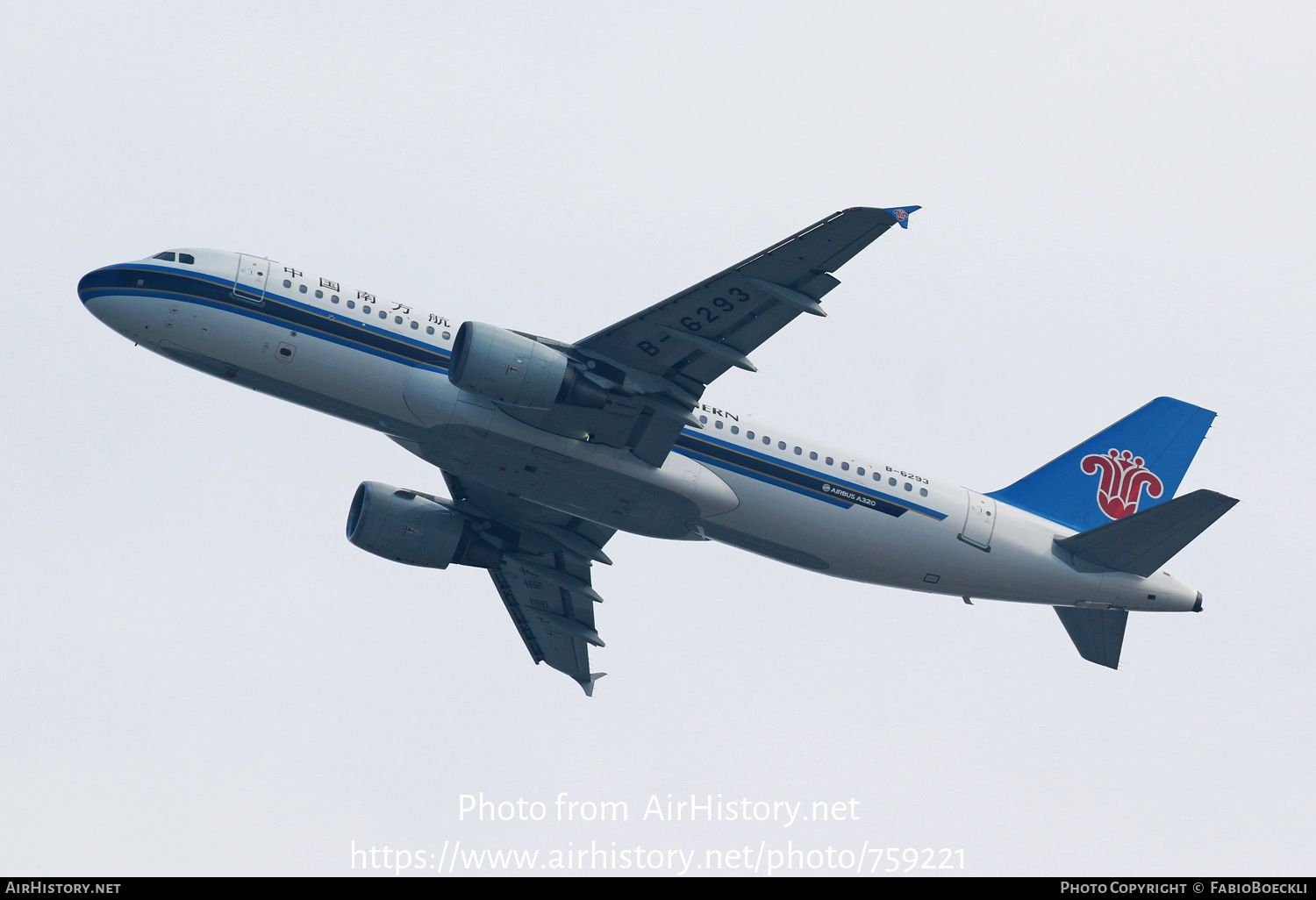 Aircraft Photo of B-6293 | Airbus A320-214 | China Southern Airlines | AirHistory.net #759221