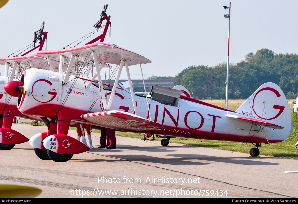 Aircraft Photo of N707TJ | Stearman N2S-1/R985 Kaydet (A75N1) | AirHistory.net #759434