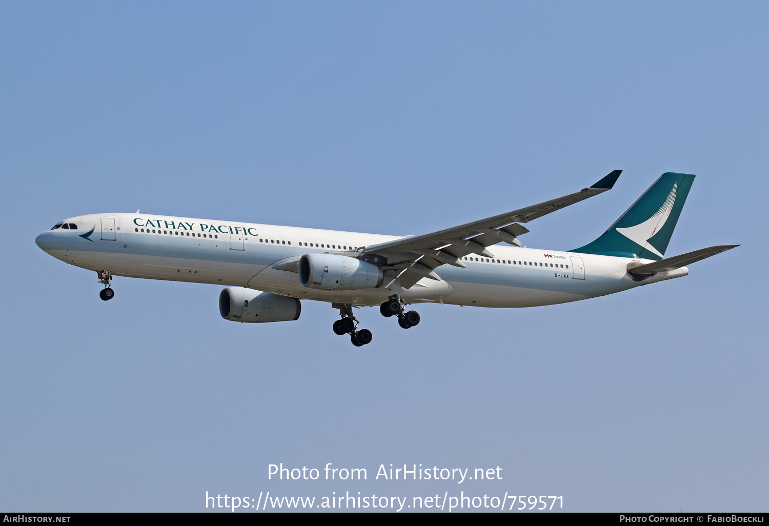 Aircraft Photo of B-LAX | Airbus A330-343 | Cathay Pacific Airways | AirHistory.net #759571