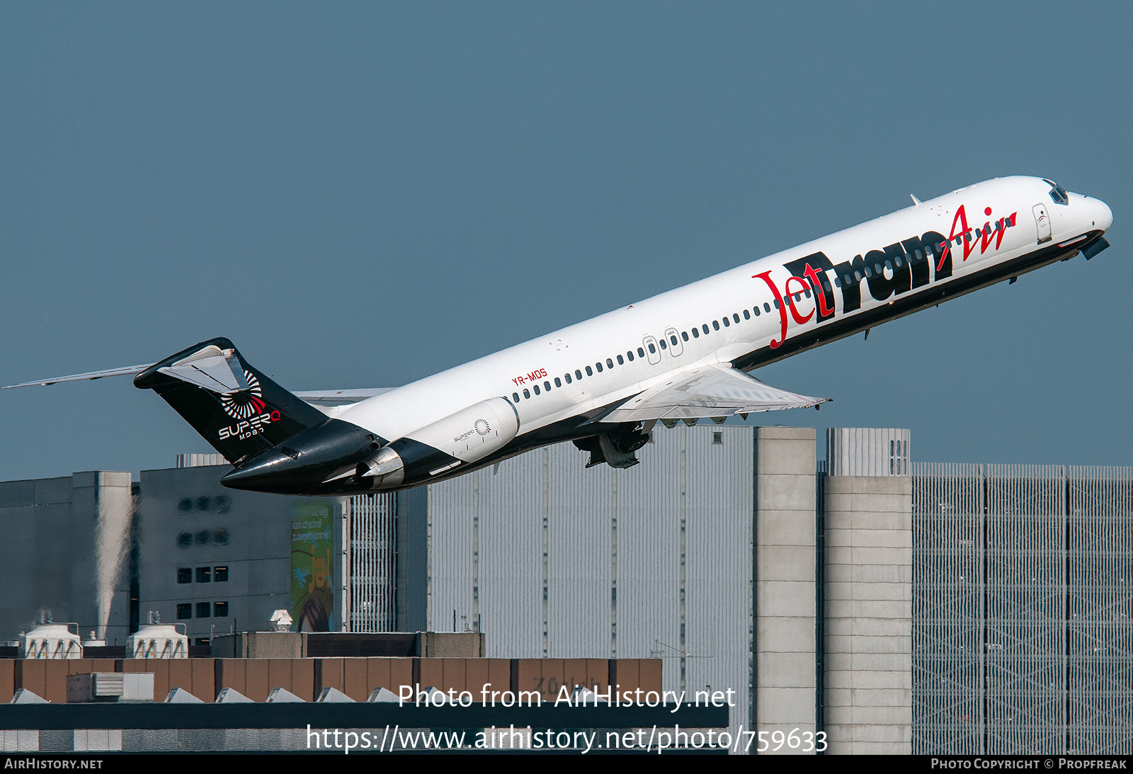 Aircraft Photo of YR-MDS | McDonnell Douglas MD-82 (DC-9-82) | JeTran Air | AirHistory.net #759633