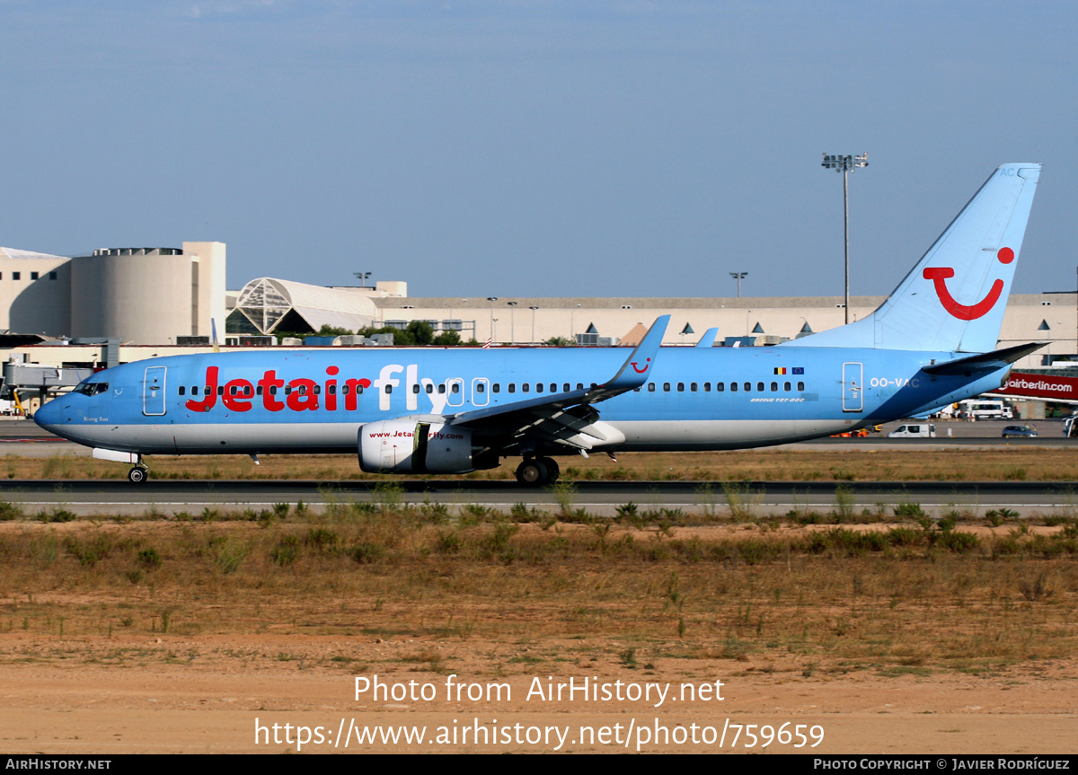 Aircraft Photo of OO-VAC | Boeing 737-8BK | Jetairfly | AirHistory.net #759659