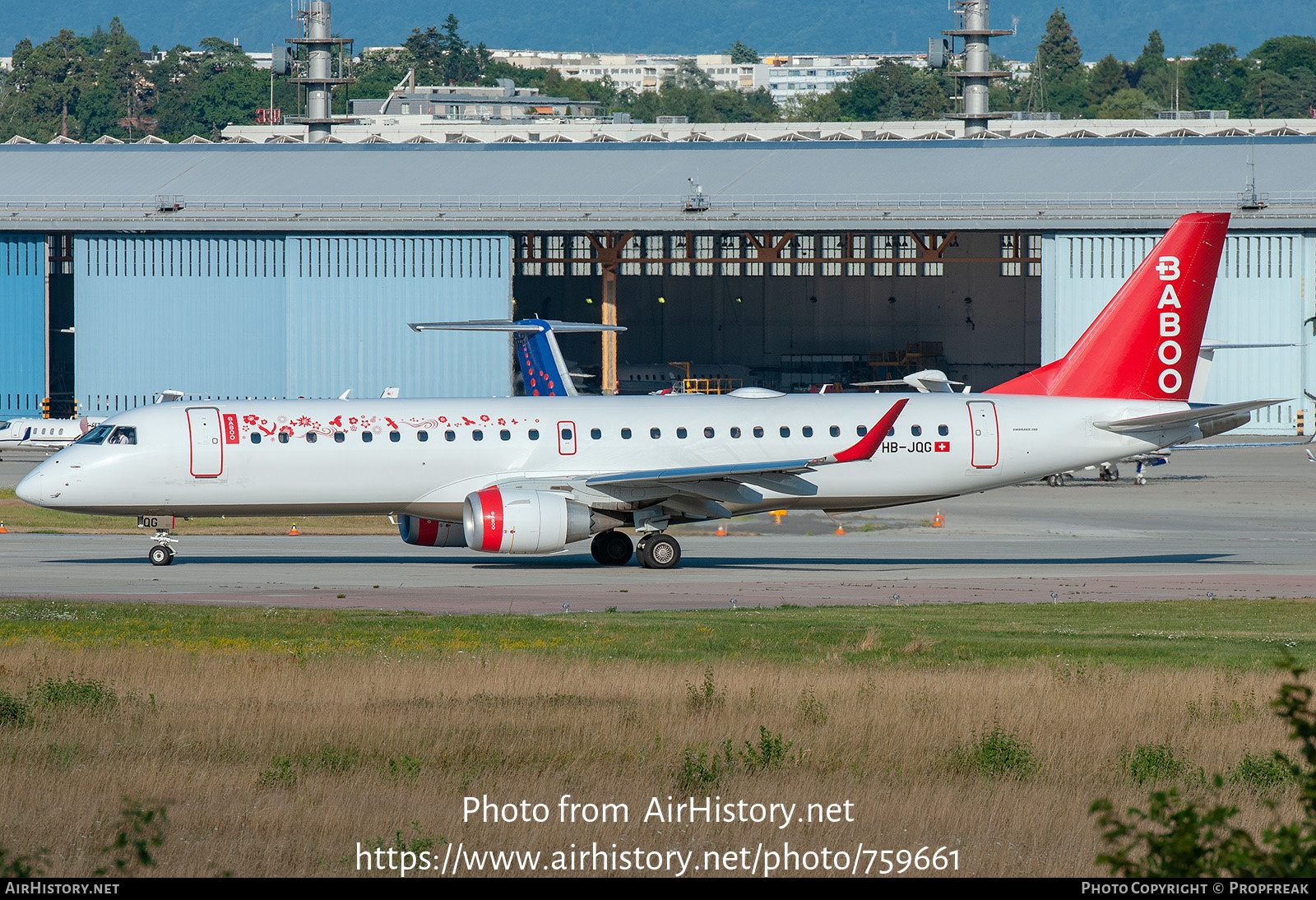 Aircraft Photo of HB-JQG | Embraer 190LR (ERJ-190-100LR) | Flybaboo | AirHistory.net #759661