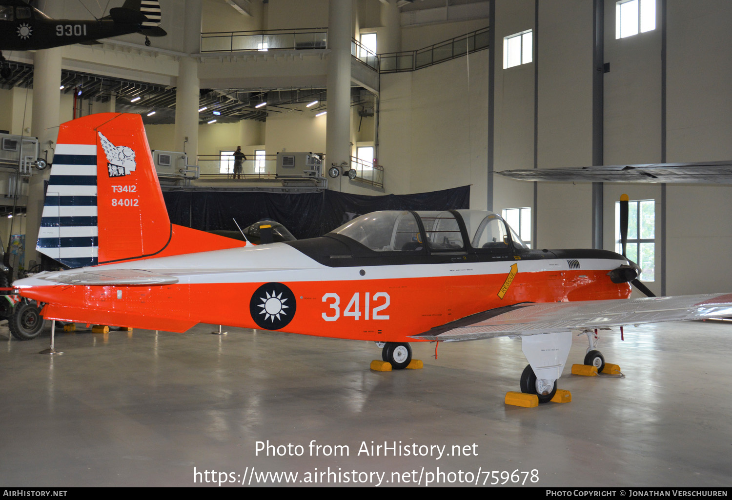 Aircraft Photo of 3412 / 84012 | Beech T-34C-1 Turbo Mentor | Taiwan - Air Force | AirHistory.net #759678