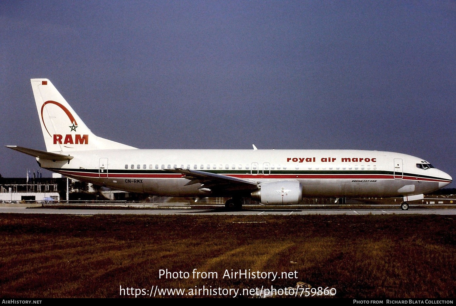 Aircraft Photo of CN-RMX | Boeing 737-4B6 | Royal Air Maroc - RAM | AirHistory.net #759860