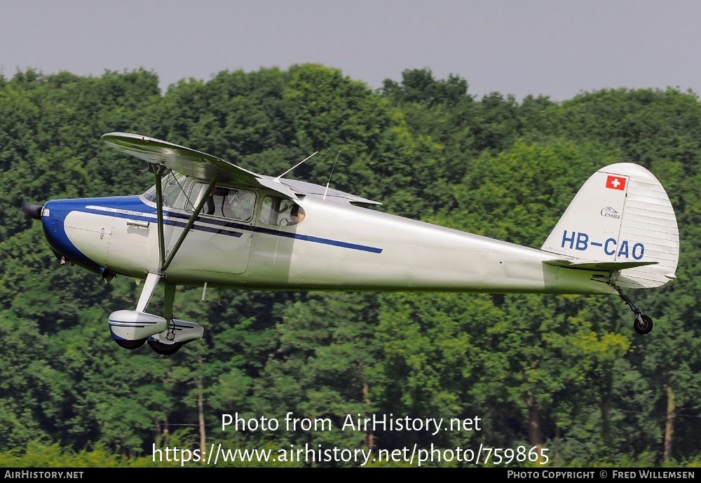 Aircraft Photo of HB-CAO | Cessna 170 | AirHistory.net #759865