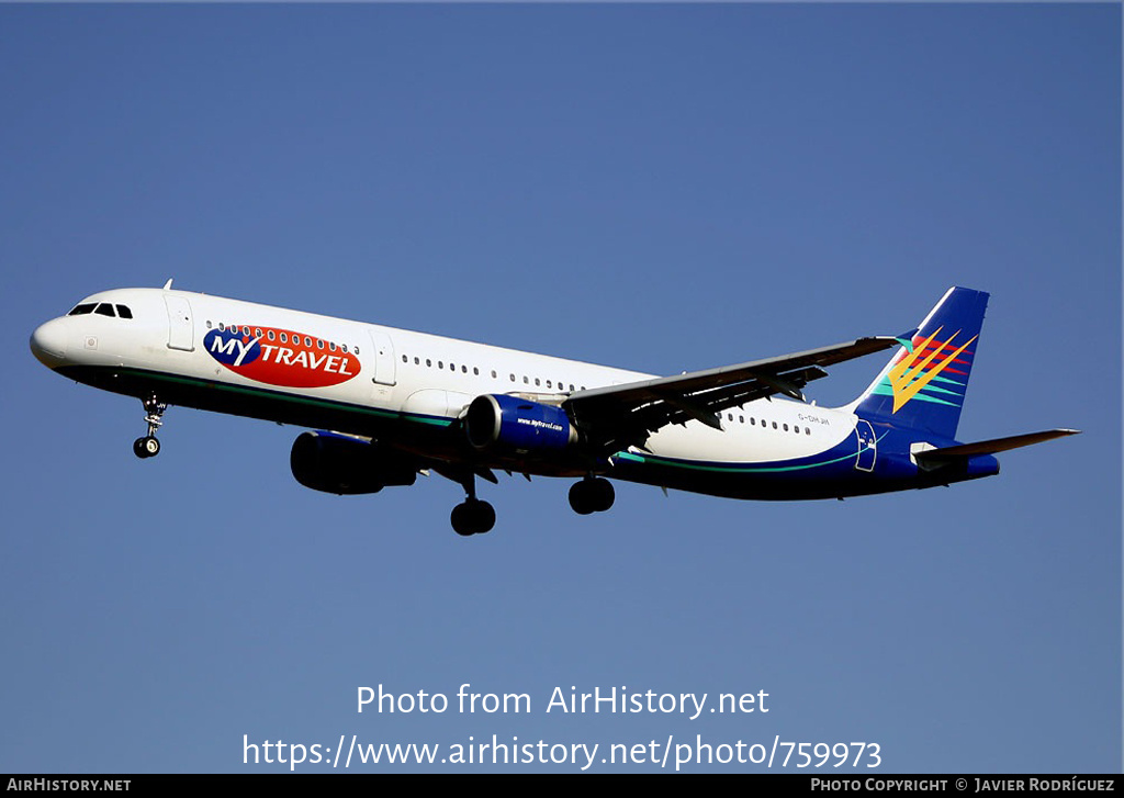 Aircraft Photo of G-DHJH | Airbus A321-211 | MyTravel Airways | AirHistory.net #759973