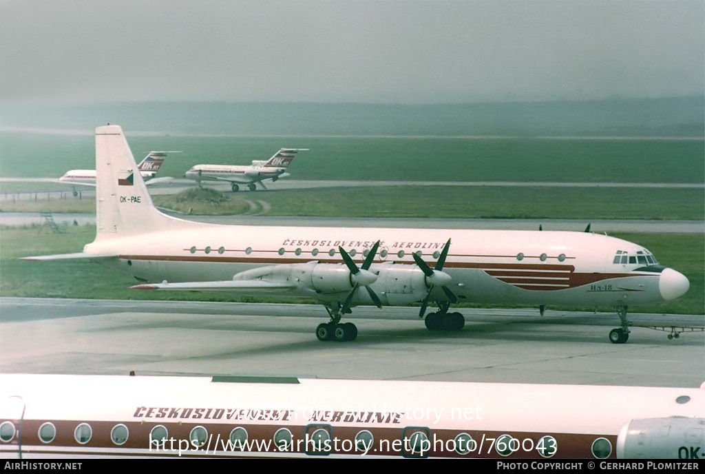 Aircraft Photo of OK-PAE | Ilyushin Il-18V | ČSA - Československé Aerolinie - Czechoslovak Airlines | AirHistory.net #760043