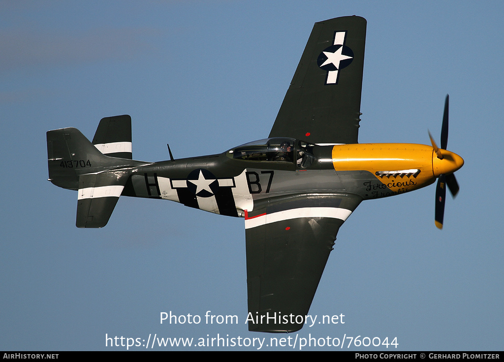 Aircraft Photo of G-BTCD / 413704 | North American P-51D Mustang | USA - Air Force | AirHistory.net #760044