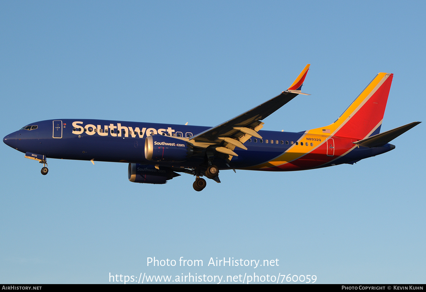 Aircraft Photo of N8932Q | Boeing 737-8 Max 8 | Southwest Airlines | AirHistory.net #760059