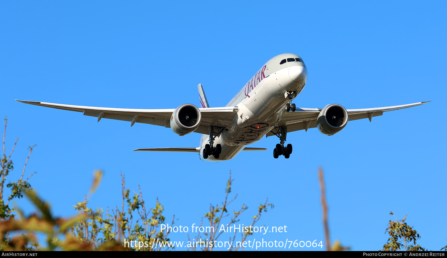 Aircraft Photo of A7-BHR | Boeing 787-9 Dreamliner | Qatar Airways | AirHistory.net #760064