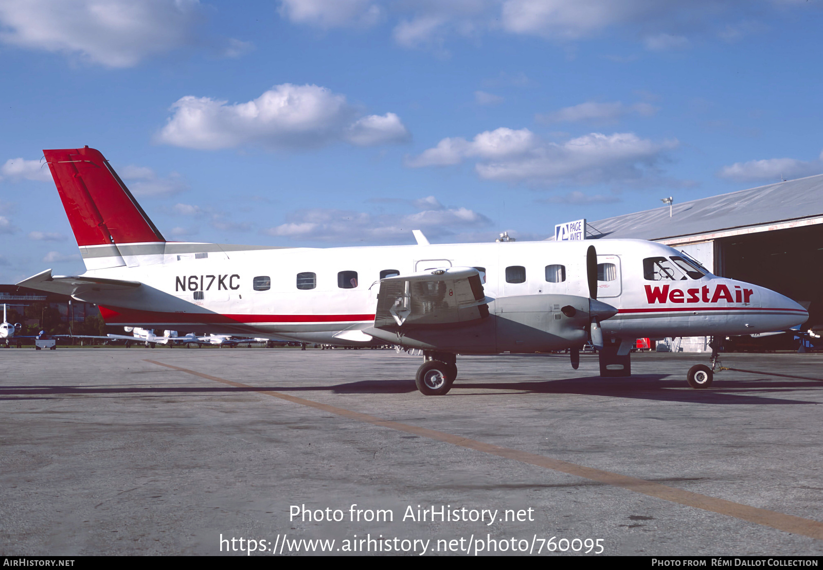 Aircraft Photo of N617KC | Embraer EMB-110P1 Bandeirante | Westair Commuter Airlines | AirHistory.net #760095