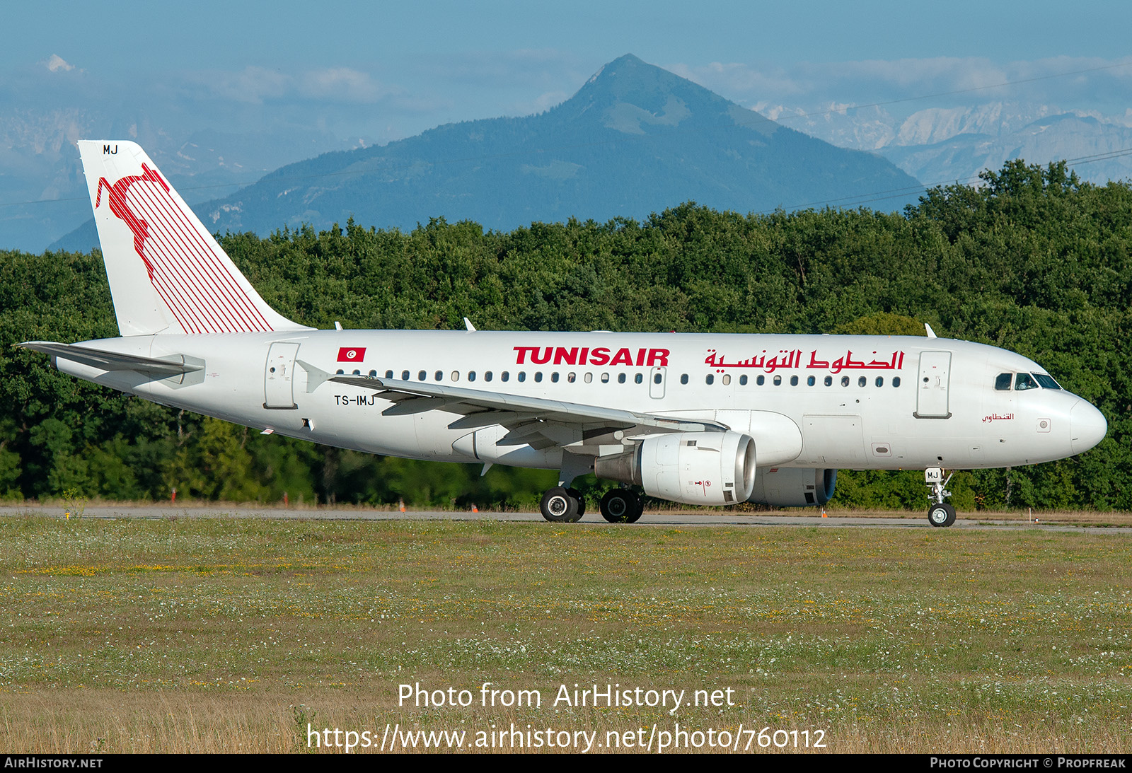 Aircraft Photo of TS-IMJ | Airbus A319-114 | Tunisair | AirHistory.net #760112