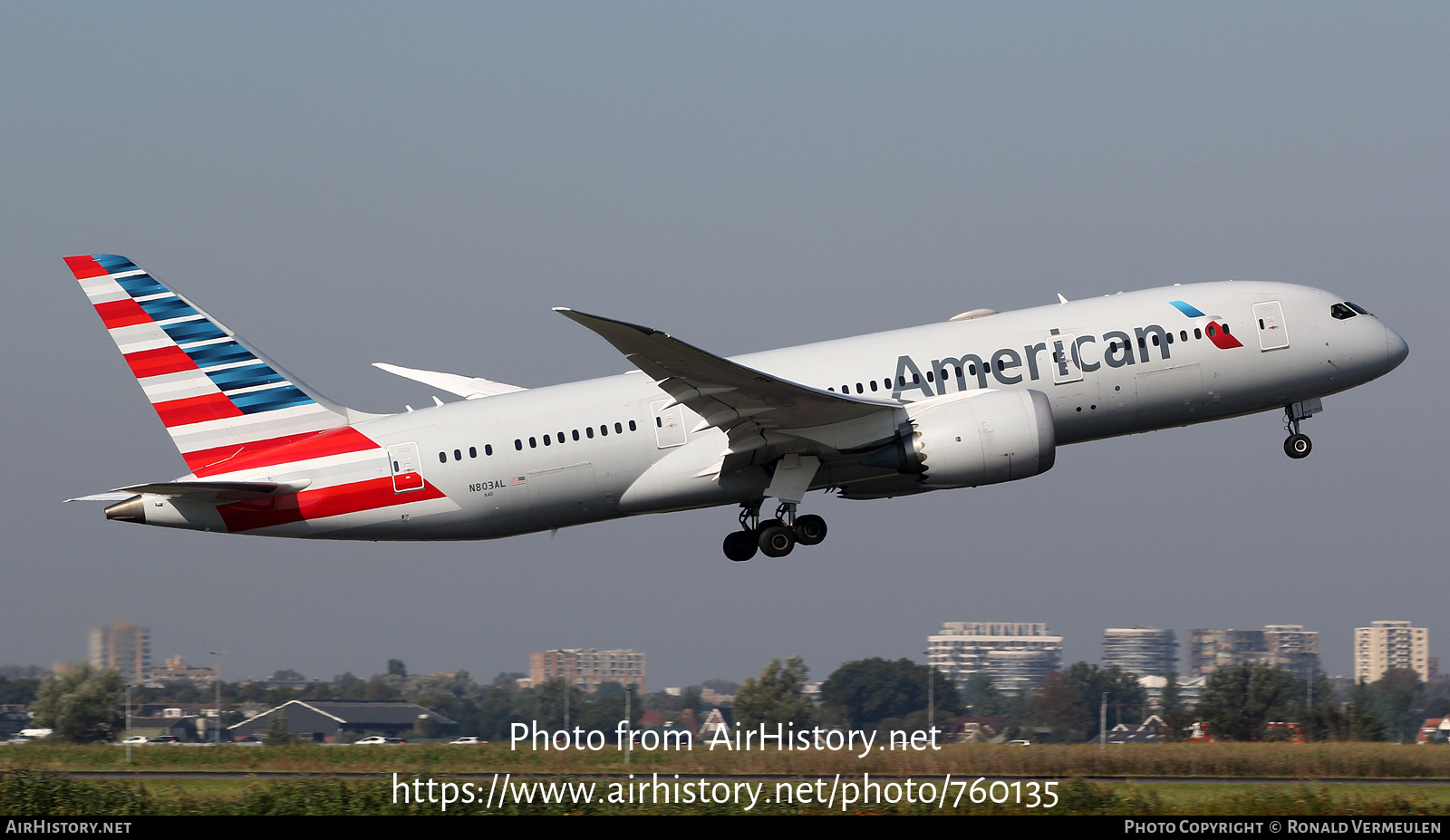 Aircraft Photo of N803AL | Boeing 787-8 Dreamliner | American Airlines | AirHistory.net #760135