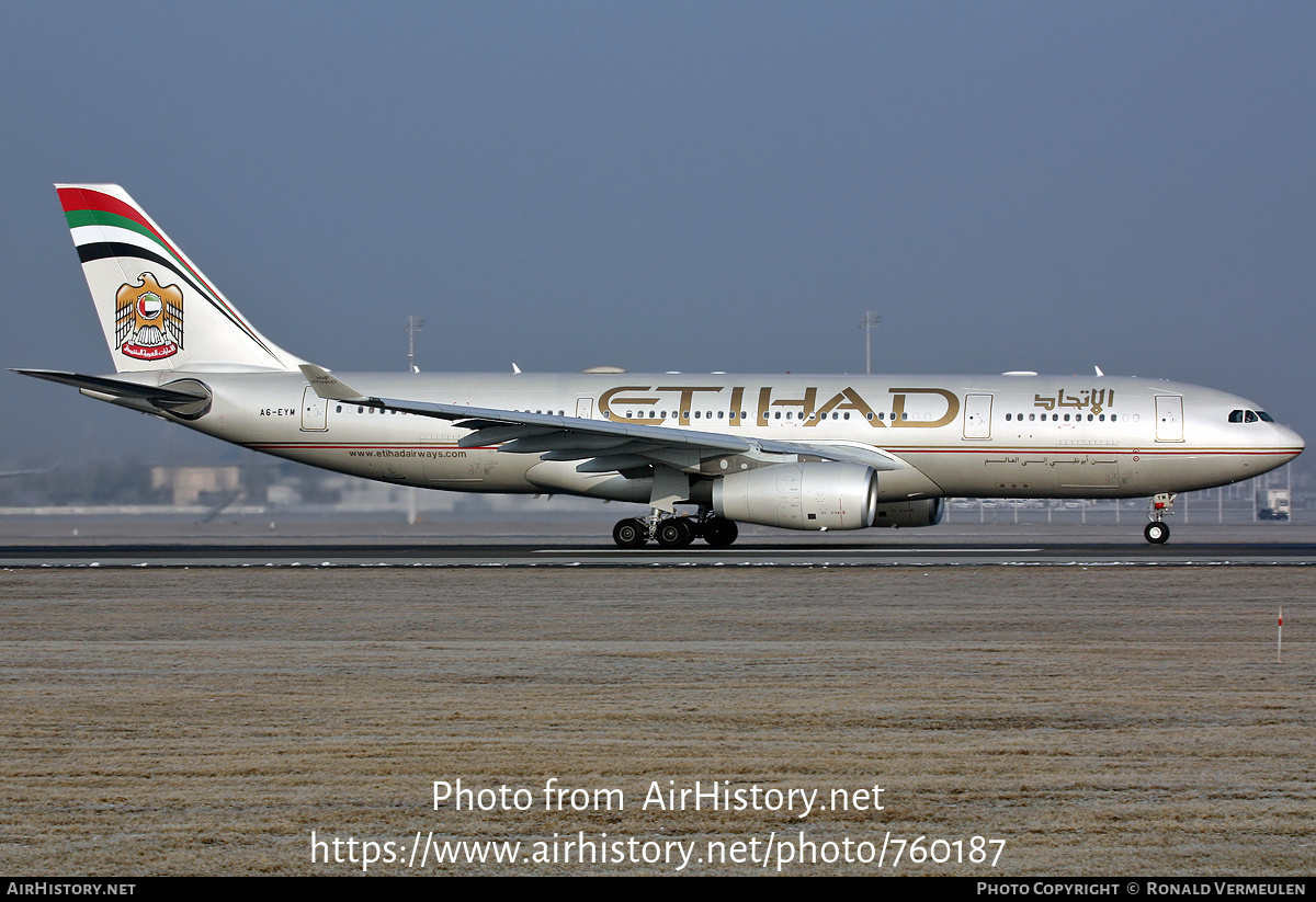 Aircraft Photo of A6-EYM | Airbus A330-243 | Etihad Airways | AirHistory.net #760187