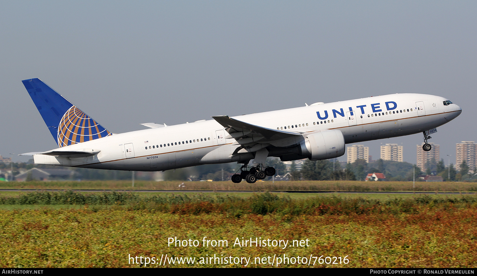 Aircraft Photo of N77014 | Boeing 777-224/ER | United Airlines | AirHistory.net #760216