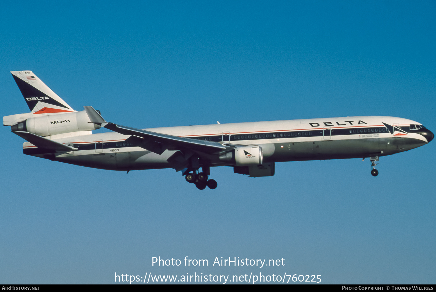 Aircraft Photo of N803DE | McDonnell Douglas MD-11 | Delta Air Lines | AirHistory.net #760225