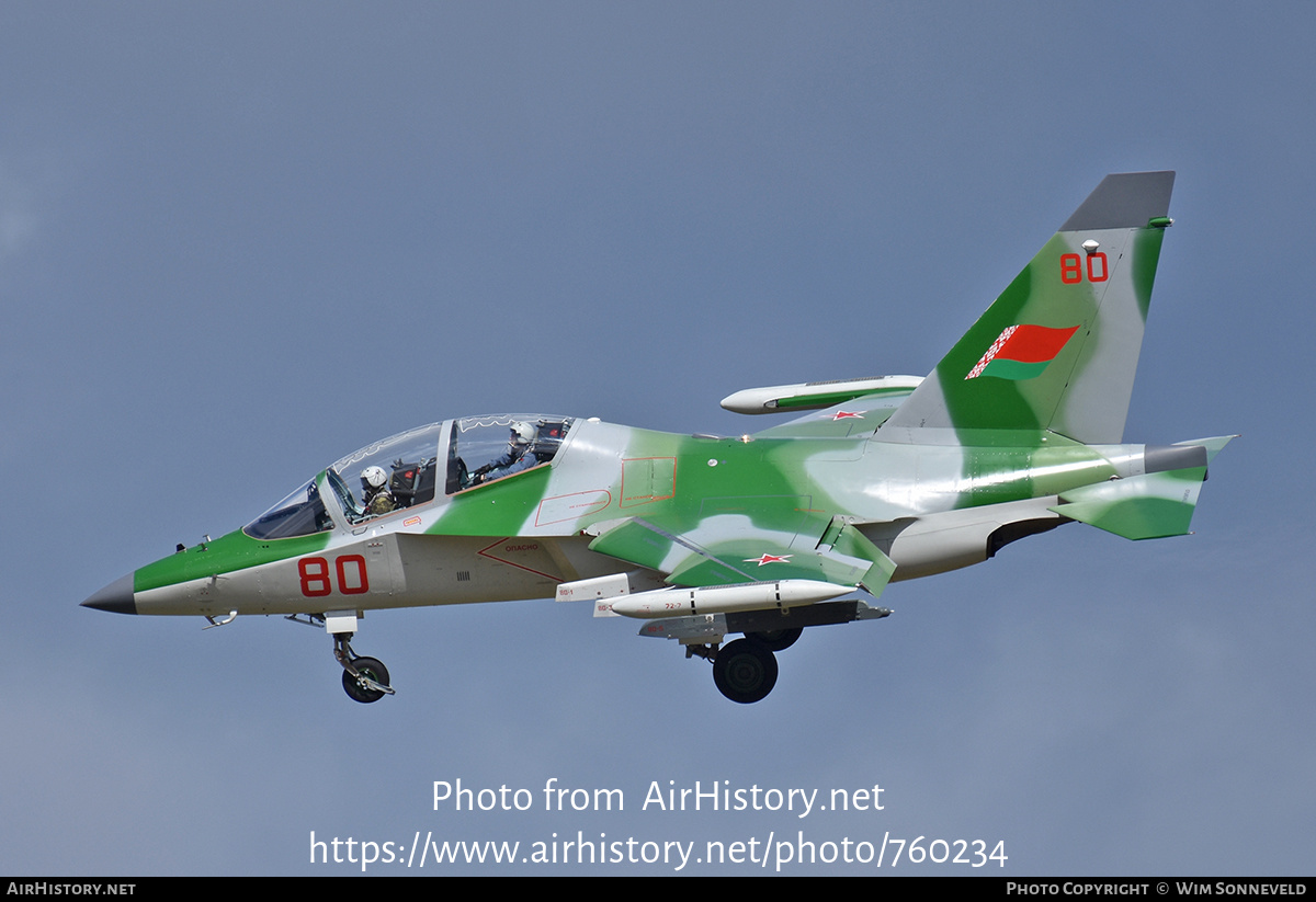 Aircraft Photo of 80 red | Yakovlev Yak-130 | Belarus - Air Force | AirHistory.net #760234