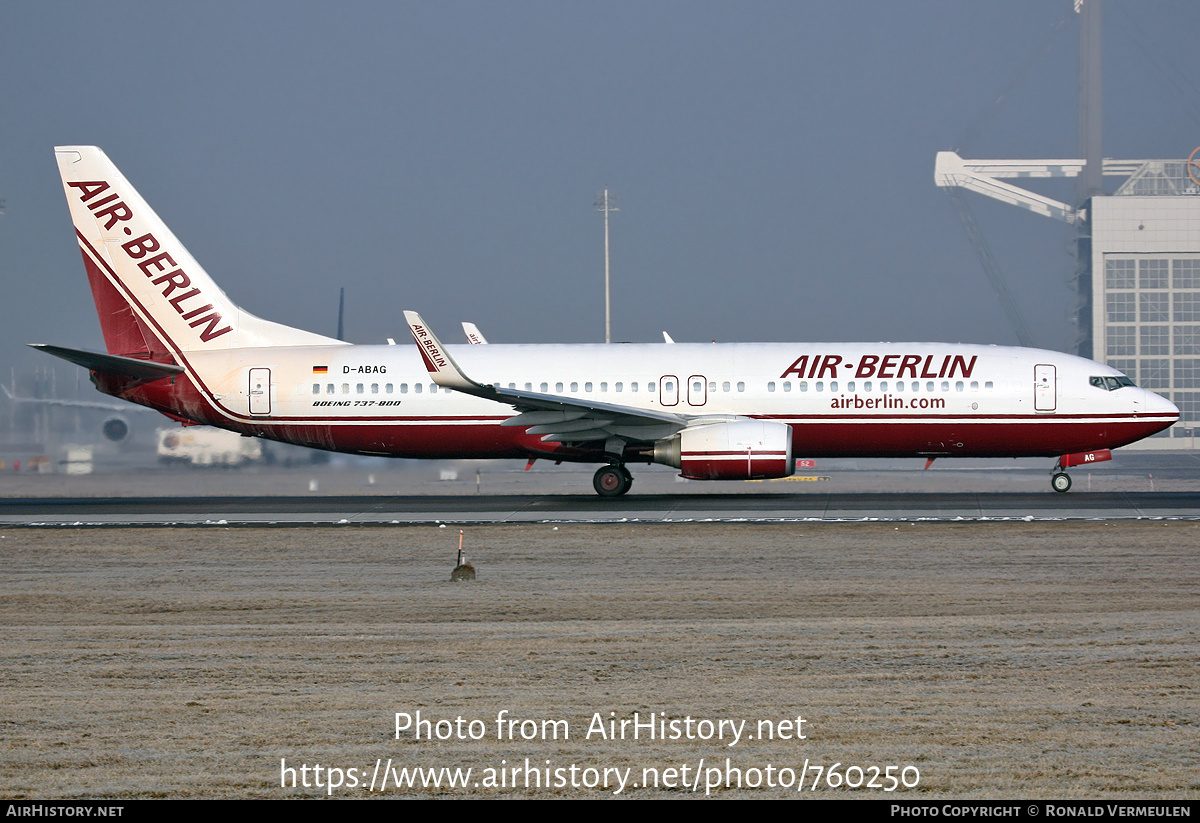 Aircraft Photo of D-ABAG | Boeing 737-86J | Air Berlin | AirHistory.net #760250