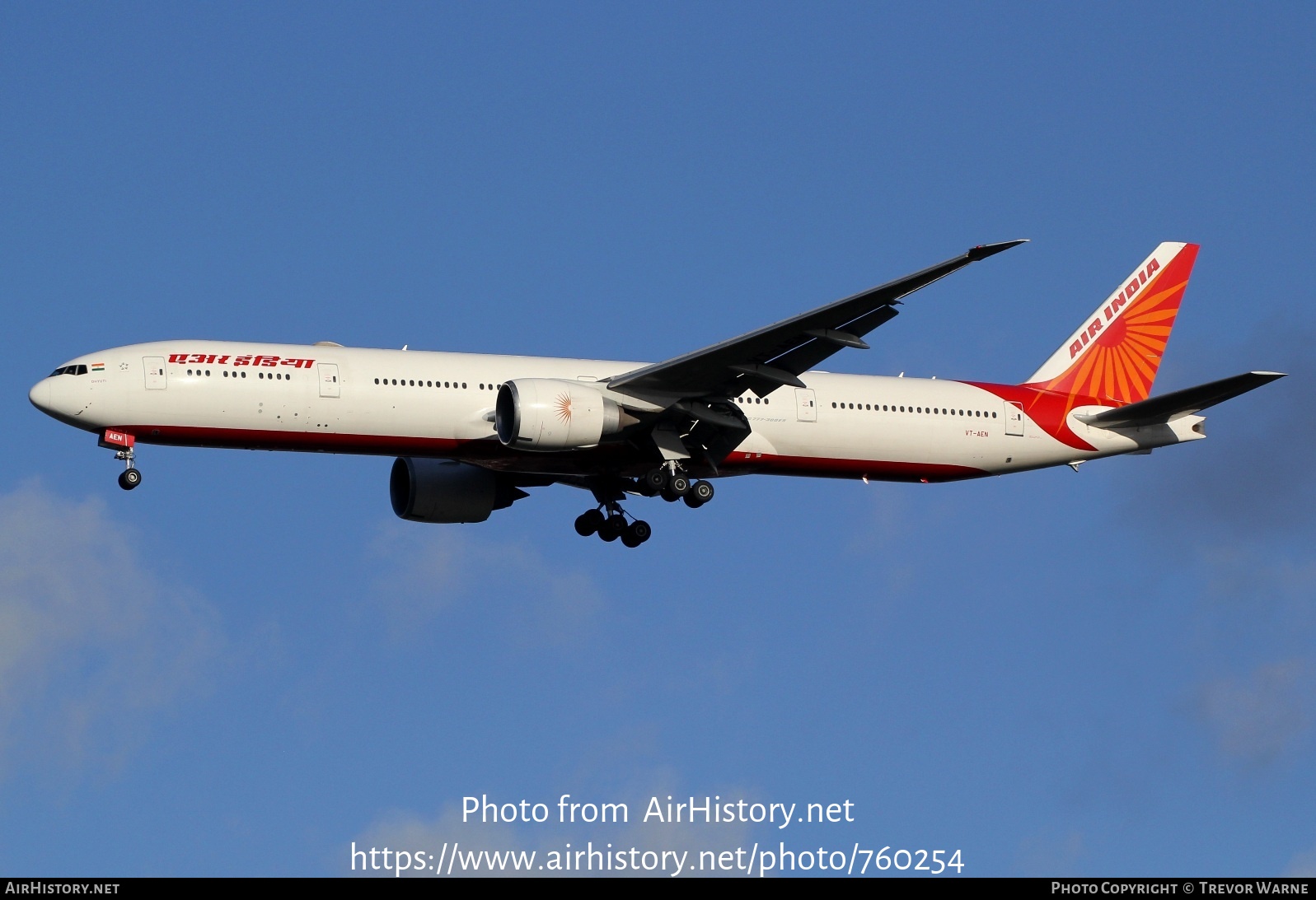 Aircraft Photo of VT-AEN | Boeing 777-3FX/ER | Air India | AirHistory.net #760254