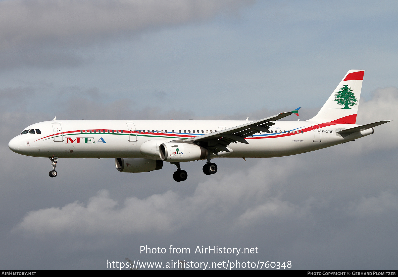 Aircraft Photo of F-ORME | Airbus A321-231 | MEA - Middle East Airlines | AirHistory.net #760348