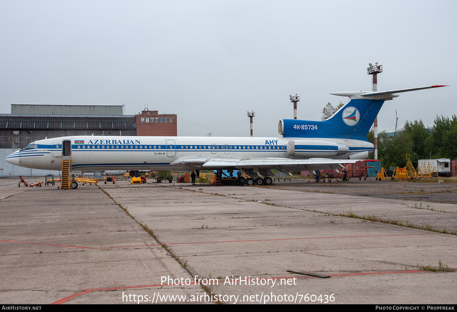 Aircraft Photo of 4K-85734 | Tupolev Tu-154M | Azerbaijan Airlines - AZAL - AHY | AirHistory.net #760436