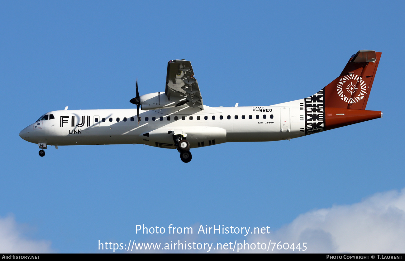 Aircraft Photo of F-WWEG | ATR ATR-72-600 (ATR-72-212A) | Fiji Link | AirHistory.net #760445