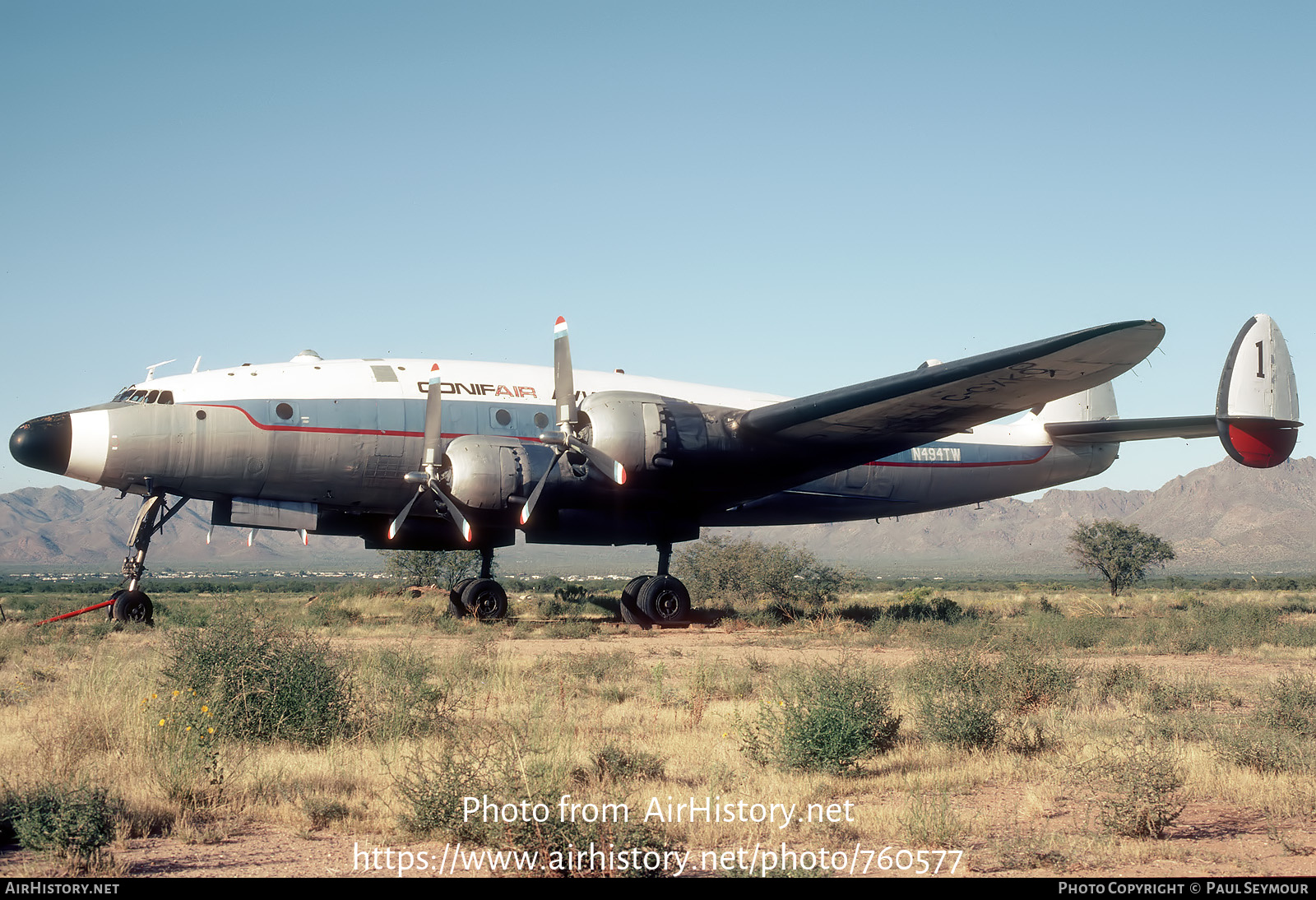 Aircraft Photo of N494TW | Lockheed C-121A Constellation | Conifair Aviation | AirHistory.net #760577