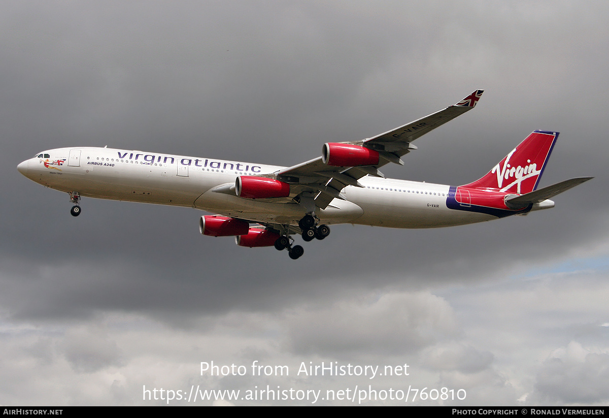 Aircraft Photo of G-VAIR | Airbus A340-313X | Virgin Atlantic Airways | AirHistory.net #760810