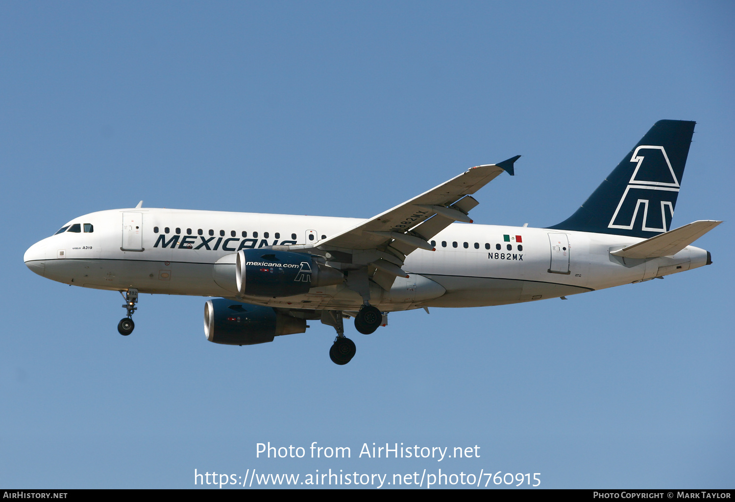 Aircraft Photo of N882MX | Airbus A319-112 | Mexicana | AirHistory.net #760915