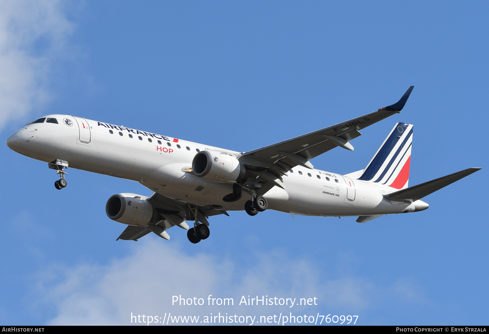 Aircraft Photo of F-HBLS | Embraer 190STD (ERJ-190-100STD) | Air France | AirHistory.net #760997