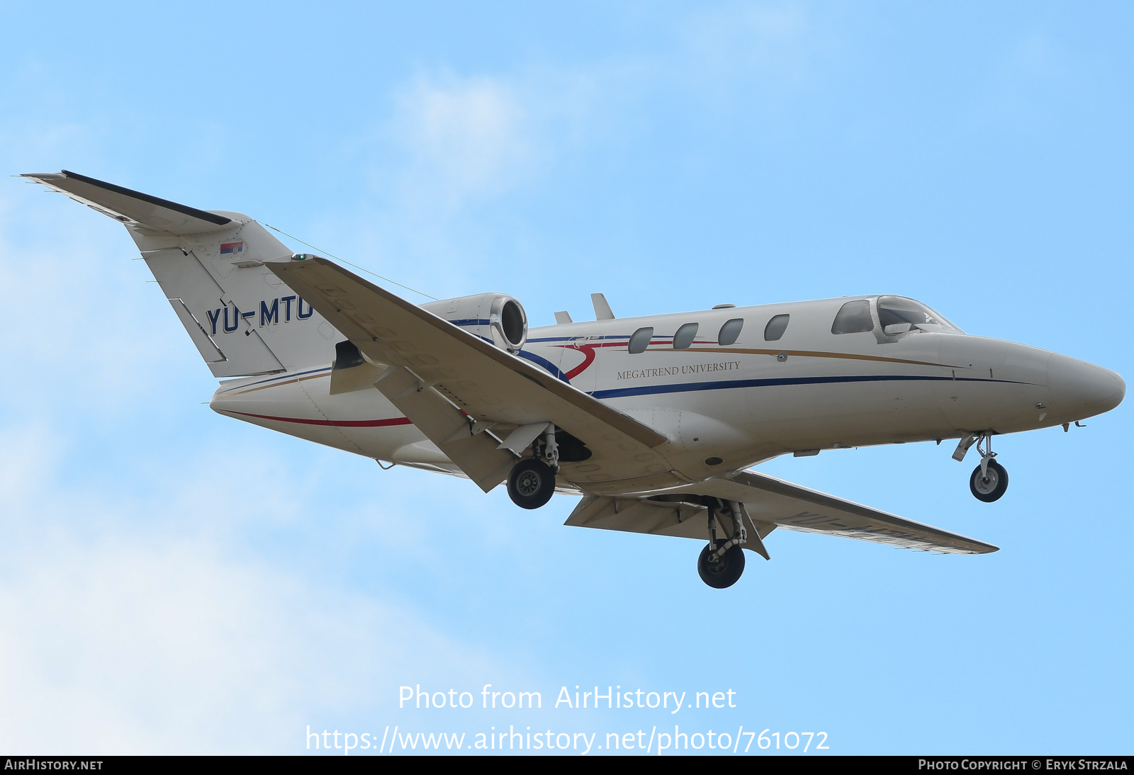 Aircraft Photo of YU-MTU | Cessna 525 CitationJet | Megatrend University | AirHistory.net #761072