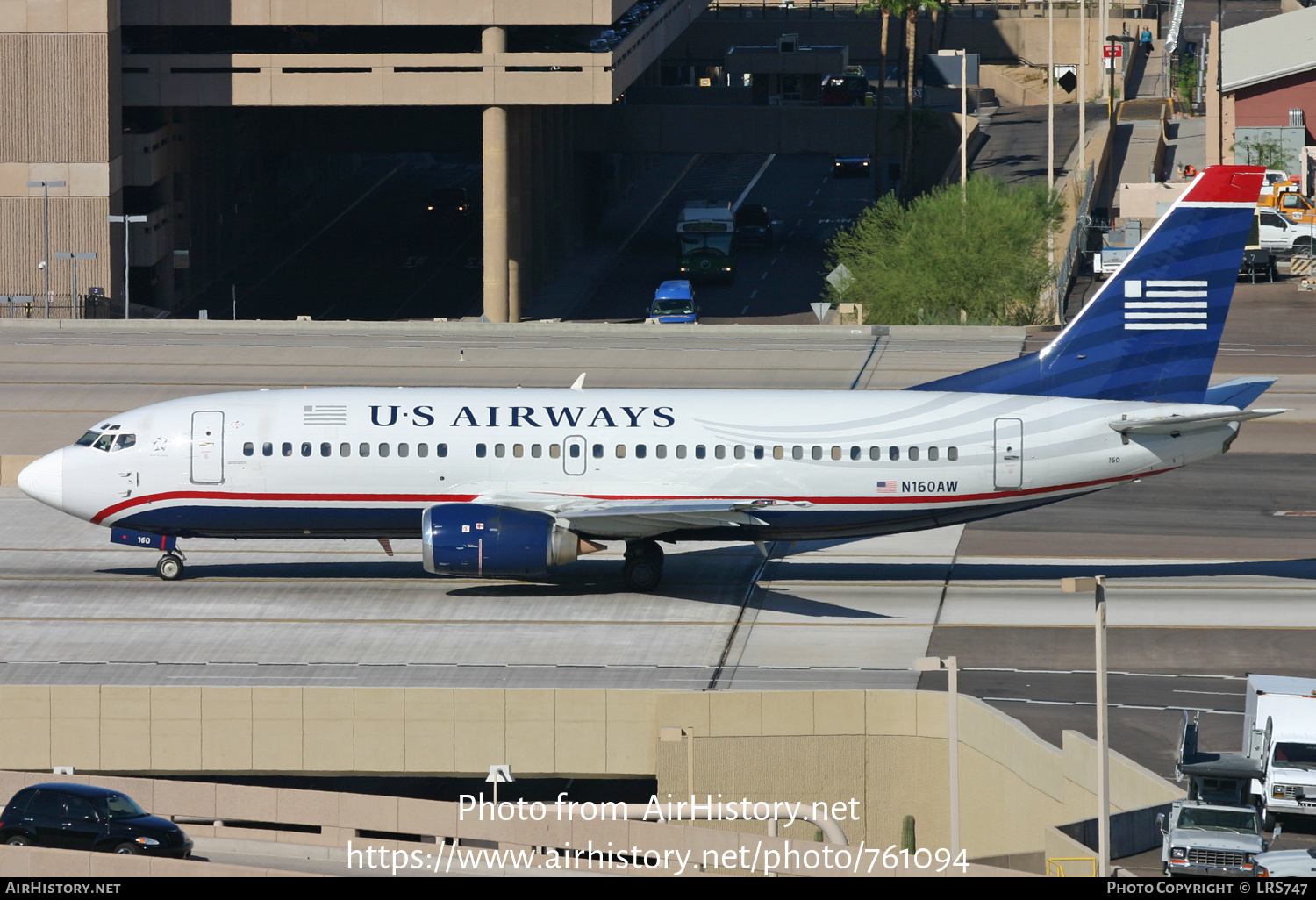 Aircraft Photo of N160AW | Boeing 737-3G7 | US Airways | AirHistory.net #761094