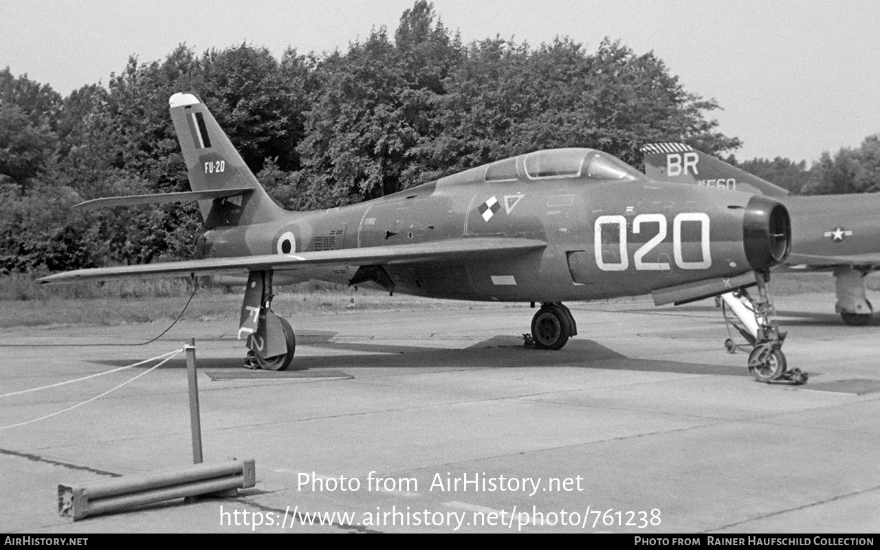 Aircraft Photo of FU-20 | Republic F-84F Thunderstreak | Belgium - Air Force | AirHistory.net #761238